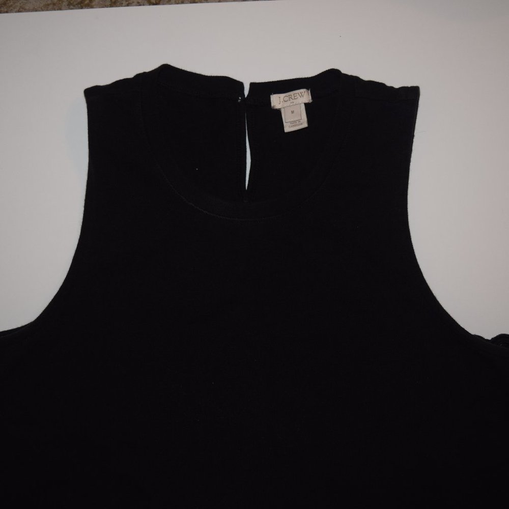 J. Crew Black Tank Top with Fancy Detailing
